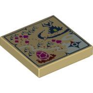 Tile 2 x 2 with Map of Dragon Egg Location Print