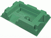 Набор LEGO Baseplate Raised 32 x 48 x 6 with Center Pit and Stones Print [6090], Зеленый