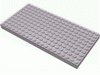 Набор LEGO Brick 10 x 20 without Bottom Tubes, with '+' Cross Support (early Baseplate), Светло-серый
