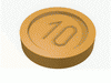 Набор LEGO Minifig Coin with &quot, Chrome Gold