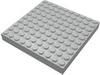 Набор LEGO Brick 10 x 10 without Bottom Tubes, with '+' Cross Support (early Baseplate), Светло-серый