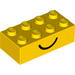 Brick 2 x 4 with Smile and Frown Print on Opposite Sides