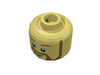 Набор LEGO Minifig Head Beard Brown Rounded with White Pupils and Grin Print [Hollow Stud], Желтый