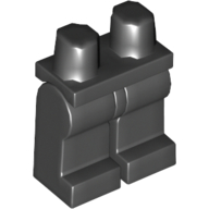 Набор LEGO Legs and Hips with Alpha Team Arctic Silver Fade Pockets Print, Черный