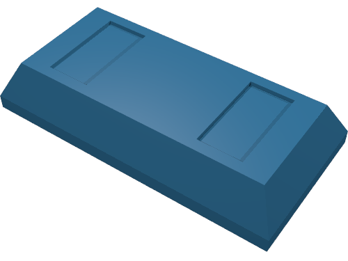 Набор LEGO Minifig Gold Bar [Ingot], Flat Silver
