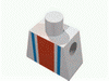 Набор LEGO Torso Vertical Striped Red/Blue Print / Red Arms / Yellow Hands, Белый