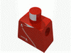 Набор LEGO Torso Zip Curved on Jacket and Pocket Print / Red Arms / Yellow Hands, Красный