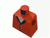 Набор LEGO Torso Riding Jacket Print / Red Arms / White Hands, Красный