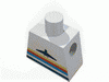Набор LEGO Torso Airplane Logo with Stripes Print / White Arms / Yellow Hands, Белый