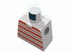 Набор LEGO Torso Horizontal Red Stripes Print / Red Arms / Yellow Hands, Белый
