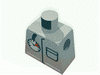 Набор LEGO Torso Fire Air Gauge and Pocket Print / Light Gray Arms / Black Hands, Светло-серый