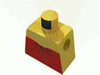 Набор LEGO Torso Paradisa Red Halter Top Print / Yellow Arms / Yellow Hands, Желтый