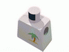 Набор LEGO Torso Paradisa Palm Tree Print / White Arms / Yellow Hands, Белый