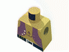Набор LEGO Torso Pirate Purple Vest and Anchor Tattoo Print / Yellow Arms / Yellow Hands, Желтый