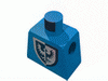 Набор LEGO Torso Castle Black Falcon Print Old Style Torso with Rounder Bottomed Shield and Black Neck Marking / Black Arms / Yellow Hands, Голубой