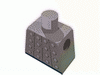 Набор LEGO Torso Studded Armor Print (Castle, Soccer) without #1 on Back / Dark Gray Arms / Yellow Hands, Темно-серый