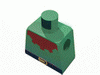 Набор LEGO Torso Castle Forestman Maroon Collar Print / Red Arms / Yellow Hands, Зеленый