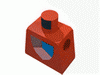 Набор LEGO Torso Castle Classic Shield Tri-Colored Print / Black Arms / Yellow Hands, Красный