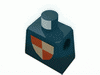 Набор LEGO Torso Castle Classic Shield Quartered Red/Yellow Print / Red Arms / Yellow Hands, Черный