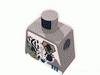 Набор LEGO Torso Space UFO Yellow Insignia & 3 Blue Bars Print / Blue Arms / Black Hands, Светло-серый