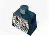 Набор LEGO Torso Space UFO Circuitry with Red Lever Print / Red Arms / Black Hands, Черный