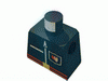 Набор LEGO Torso Fire Flame Badge, Red Belt, and Zipper Print / Black Arms / Yellow Hands, Черный