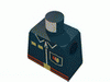 Набор LEGO Torso Fire Flame Badge, Red Belt, Zipper and Collar Print / Black Arms / Yellow Hands, Черный