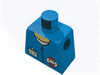 Набор LEGO Torso Rescue Coast Guard Logo, Nametag, White Collar, Zipper Print / White Arms / Yellow Hands, Голубой