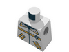 Набор LEGO Torso Res-Q Orange Stripes, Pockets, Back Logo Print / White Arms / Black Hands, Белый