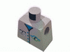 Набор LEGO Torso Telephone Logo, 4 Blue Buttons Print / Blue Arms / Yellow Hands, Светло-серый