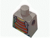 Набор LEGO Torso Adventurers Desert Red and Silver Striped Undershirt and Navel Print / Dark Gray Arms / Yellow Hands, Темно-серый