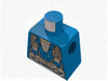Набор LEGO Torso Rock Raiders Gray Straps and Pack Print (Jet) / Blue Arms / Yellow Hands, Голубой