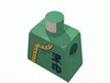 Набор LEGO Torso Adventurers Orient Side-Buttoned Shirt with Chinese Letters Print / Green Arms / Yellow Hands, Зеленый