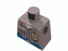 Набор LEGO Torso Security Guard, Gold Badge, Blue Belt w/Radio Print / Dark Gray Arms / Black Hands, Темно-серый