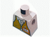 Набор LEGO Torso Studios Director Brown Vest, ID, and Clapboard on Back Print / White Arms / Yellow Hands, Белый