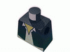 Набор LEGO Torso SW Vest and White Shirt Print (Han Solo) / Tan Arms / Yellow Hands, Черный