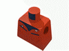 Набор LEGO Torso SW T-16 Skyhopper Pilot Print / Red Arms / Black Hands, Красный