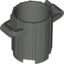 Набор LEGO Container, Trash Can with 2 Cover Holders, Темно-серый