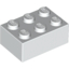 Набор LEGO Brick 2 x 3, Белый