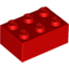Набор LEGO Brick 2 x 3, Красный