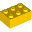 Набор LEGO Brick 2 x 3, Желтый