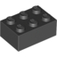 Набор LEGO Brick 2 x 3, Черный