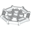 Набор LEGO Plate Special 2 x 2 with Bar Frame Octagonal, Белый