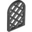 Набор LEGO Window 1 x 2 x 2 2/3 Pane Lattice Diamond with Rounded Top, Черный