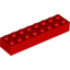 Набор LEGO Brick 2 x 8, Красный