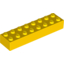 Набор LEGO Brick 2 x 8, Желтый