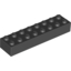 Набор LEGO Brick 2 x 8, Черный