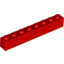 Набор LEGO Brick 1 x 8, Красный