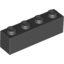 Набор LEGO Brick 1 x 4, Черный