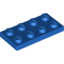 Набор LEGO Plate 2 x 4, Голубой